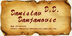 Danislav Damjanović vizit kartica